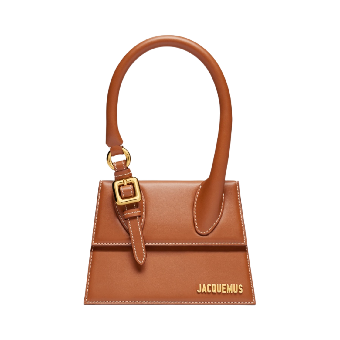 자크뮈스 르 치키토 모옌 부클 시그니쳐 버클드 핸드백 라이트 브라운(Jacquemus Le Chiquito Moyen Boucle Signature Buckled Handbag Light Brown) - 1