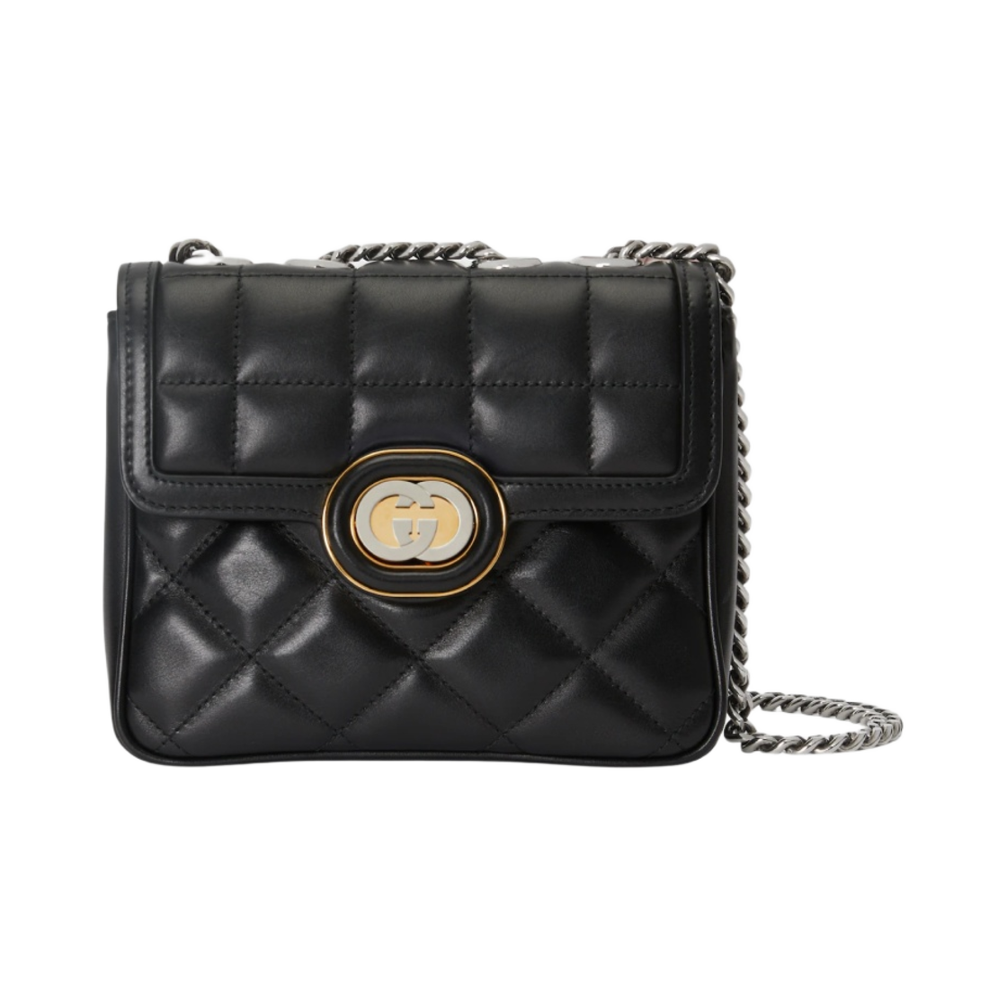741457-AAB7A-1000 Gucci Deco Mini Shoulder Bag Black Leather