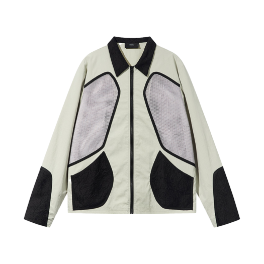 7440371_310_BK 7440-37-1 3 Fabric Mesh Patch jacket