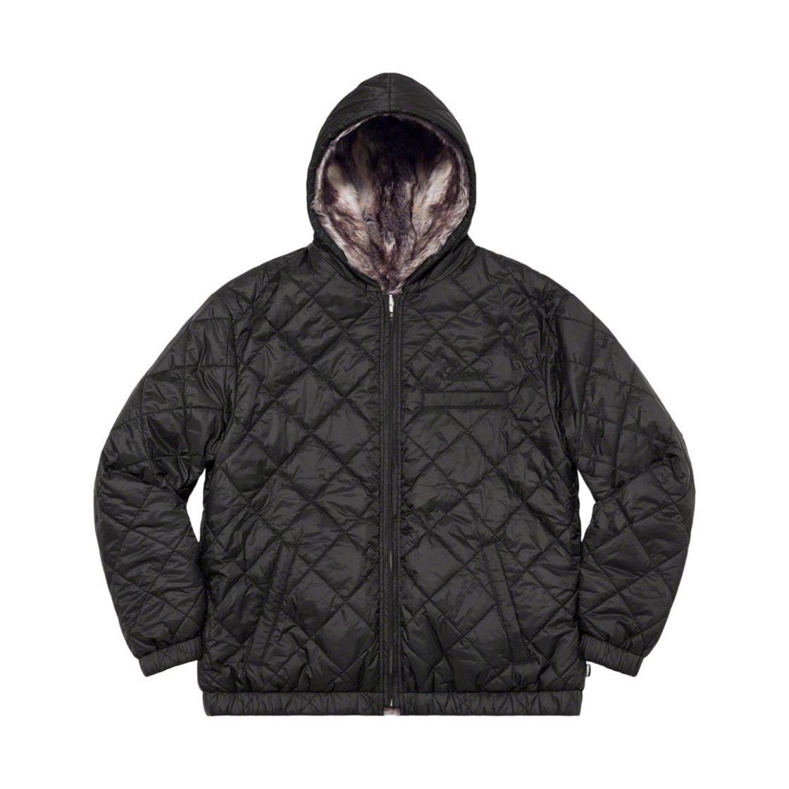 슈프림 포우 퍼 리버시블 후드 자켓 블랙 - 20FW(Supreme Faux Fur Reversible Hooded Jacket Black - 20FW) - 2