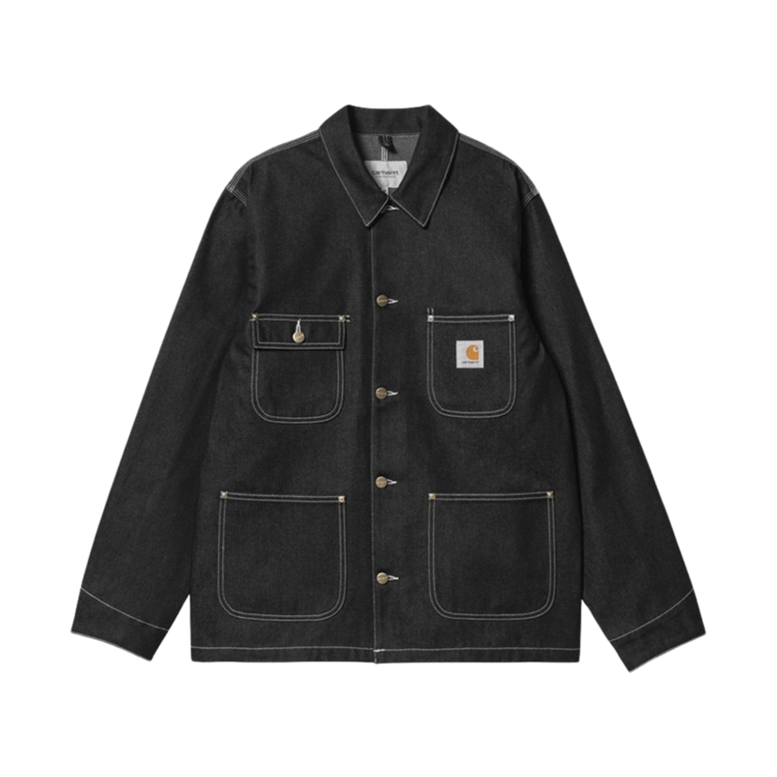 칼하트 WIP OG 초어 코트 블랙 리지드 - 스프링(Carhartt WIP OG Chore Coat Black Rigid - Spring) - 1