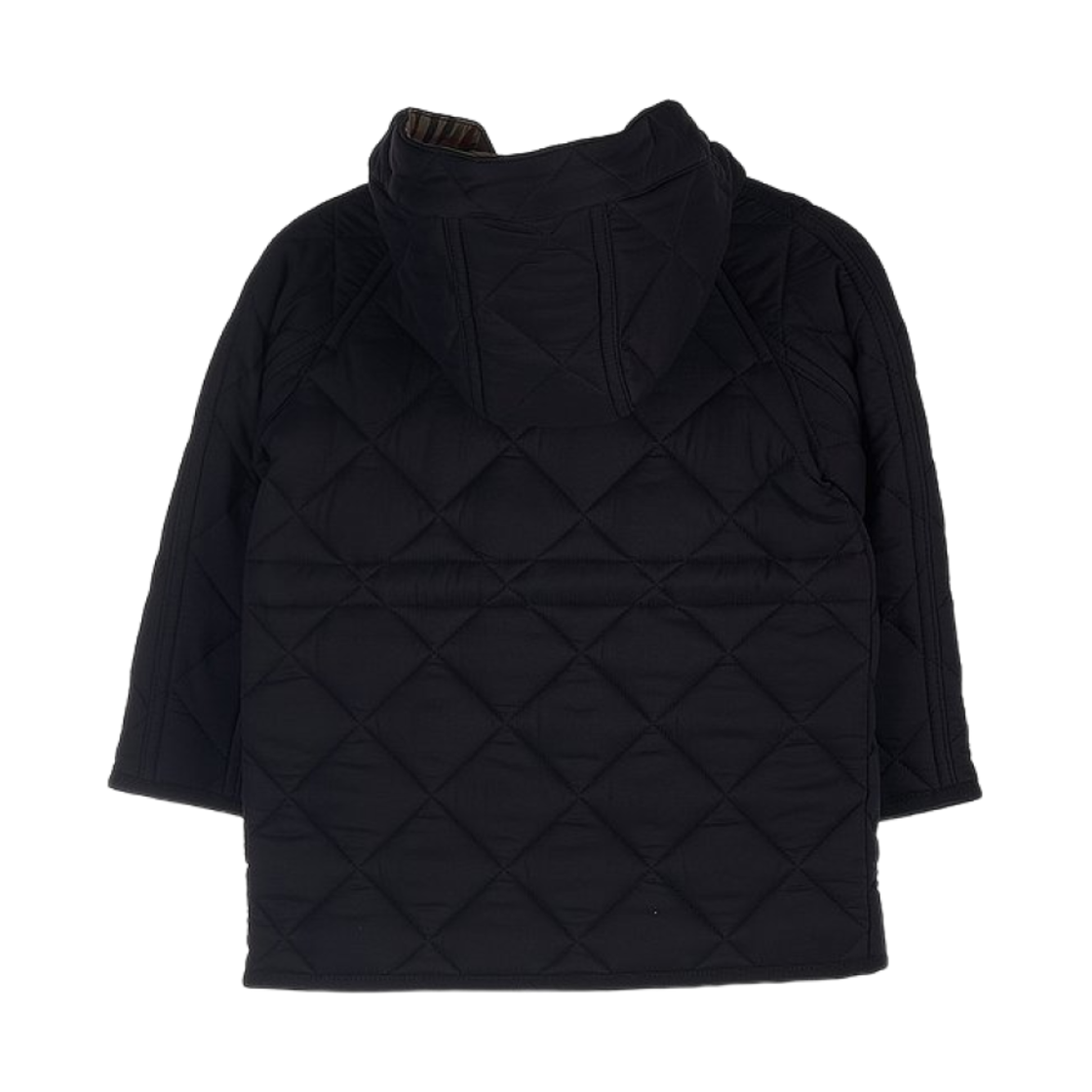 (유아) 버버리 다이아몬드 퀼팅 코트 블랙((Baby) Burberry Diamond Quilted Coat Black) - 2