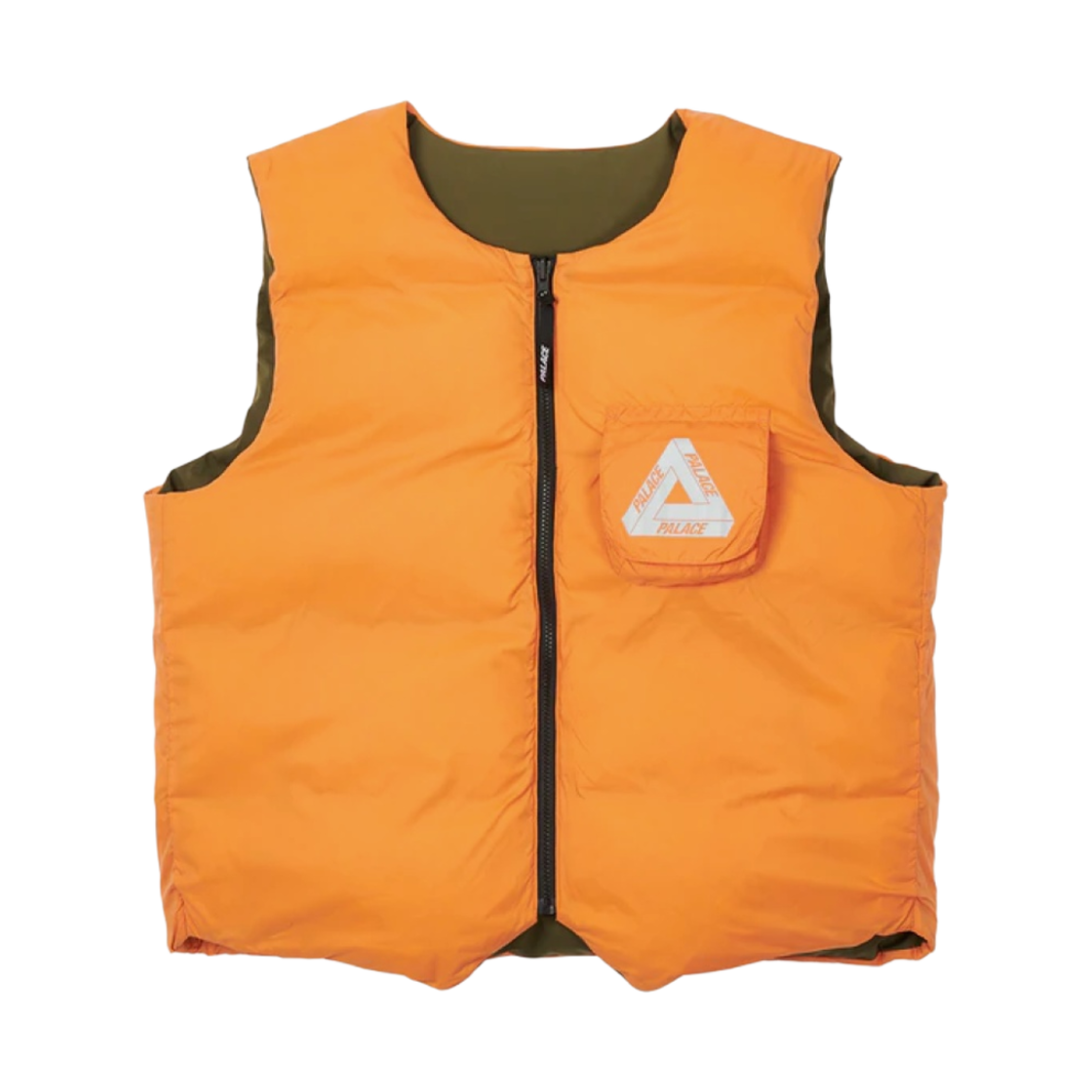 팔라스 고어텍스 인피니움 리버소 다운 베스트 올리브 오렌지 - 22SS(Palace Gore-Tex Infinium Reverso Down Vest Olive Orange - 22SS) - 3