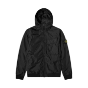 Stone Island 40723 Crinkle Reps Hooded Down Jacket Black - 22FW