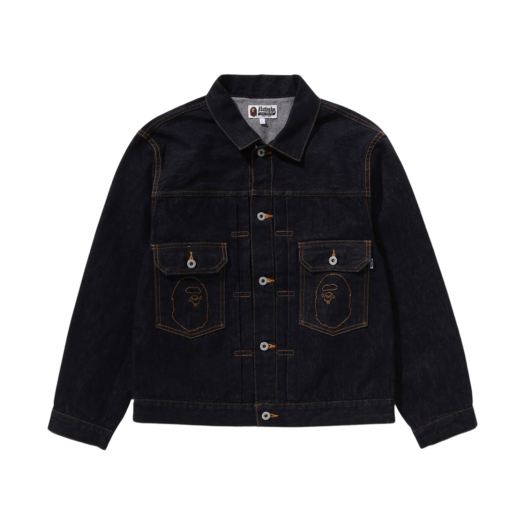 0ZXLJM140014M BAPE Ape Head Denim Jacket Denim