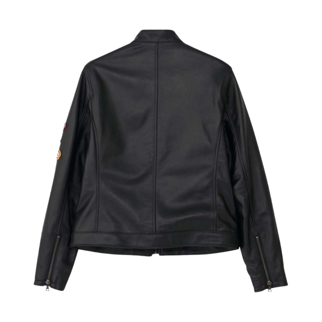 01233LB01 (W) Hysteric Glamour Cafe Racer Patch Lamb Leather Single Rider Jacket Black - #2