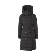 (W) Burberry Detachable Hood Down Filled Coat Black