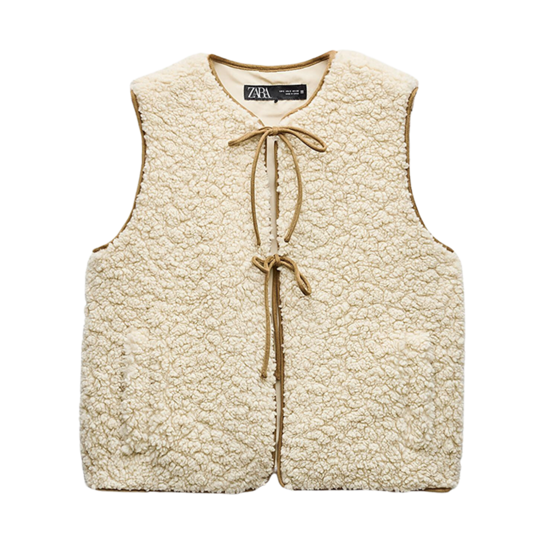 3046/534/712 (W) Zara Faux Shearling Gilet Ecru