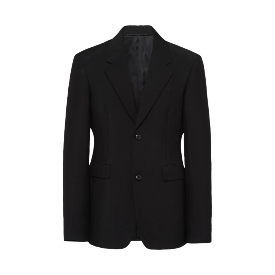 프라다 싱글 브레스티드 모헤어 울 자켓 블랙(Prada Single-Breasted Mohair Wool Jacket Black) - 1