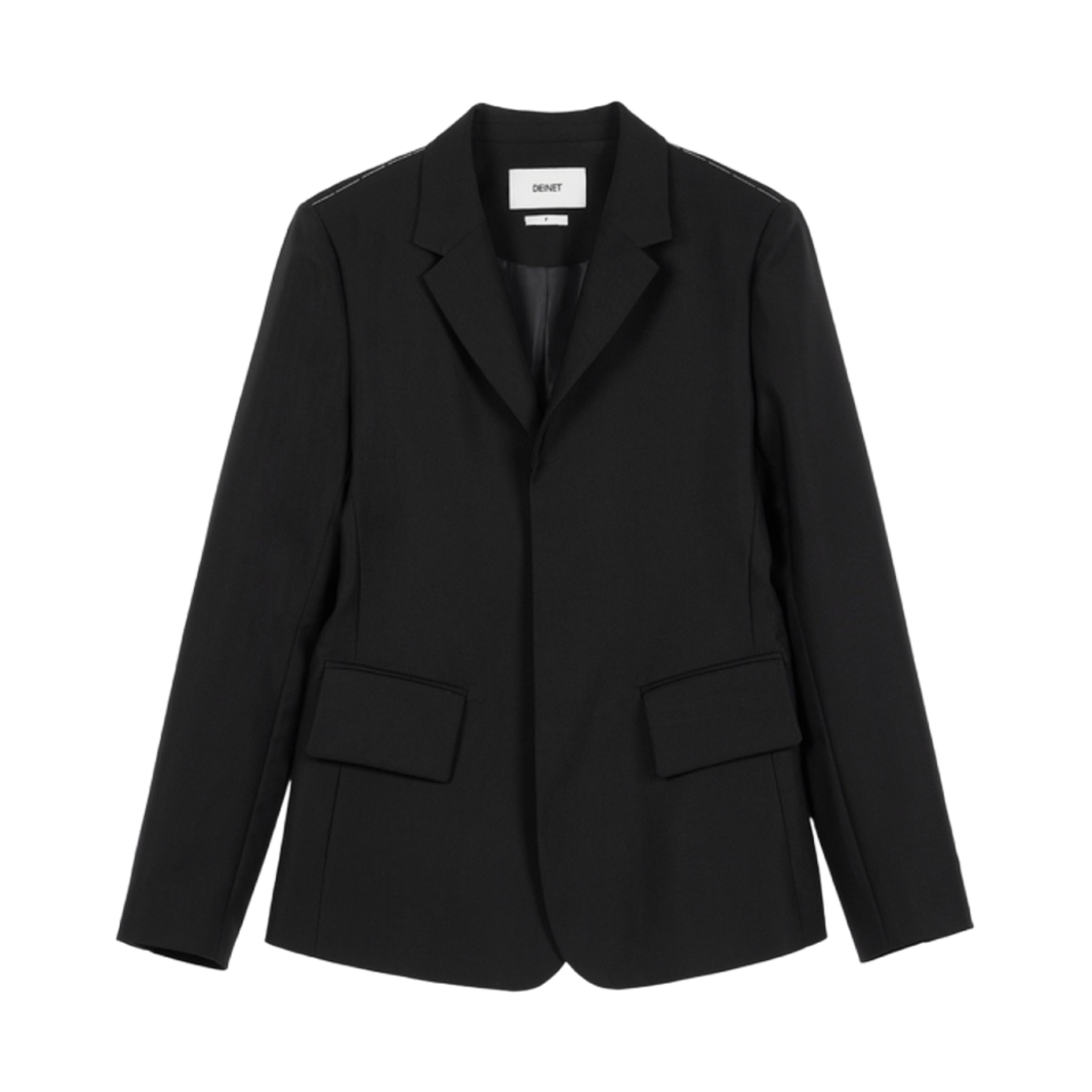- (W) Deinet Overlay Suit Jacket in Black