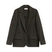 (W) Isabel Marant Charly Wool Tailored Jacket Black