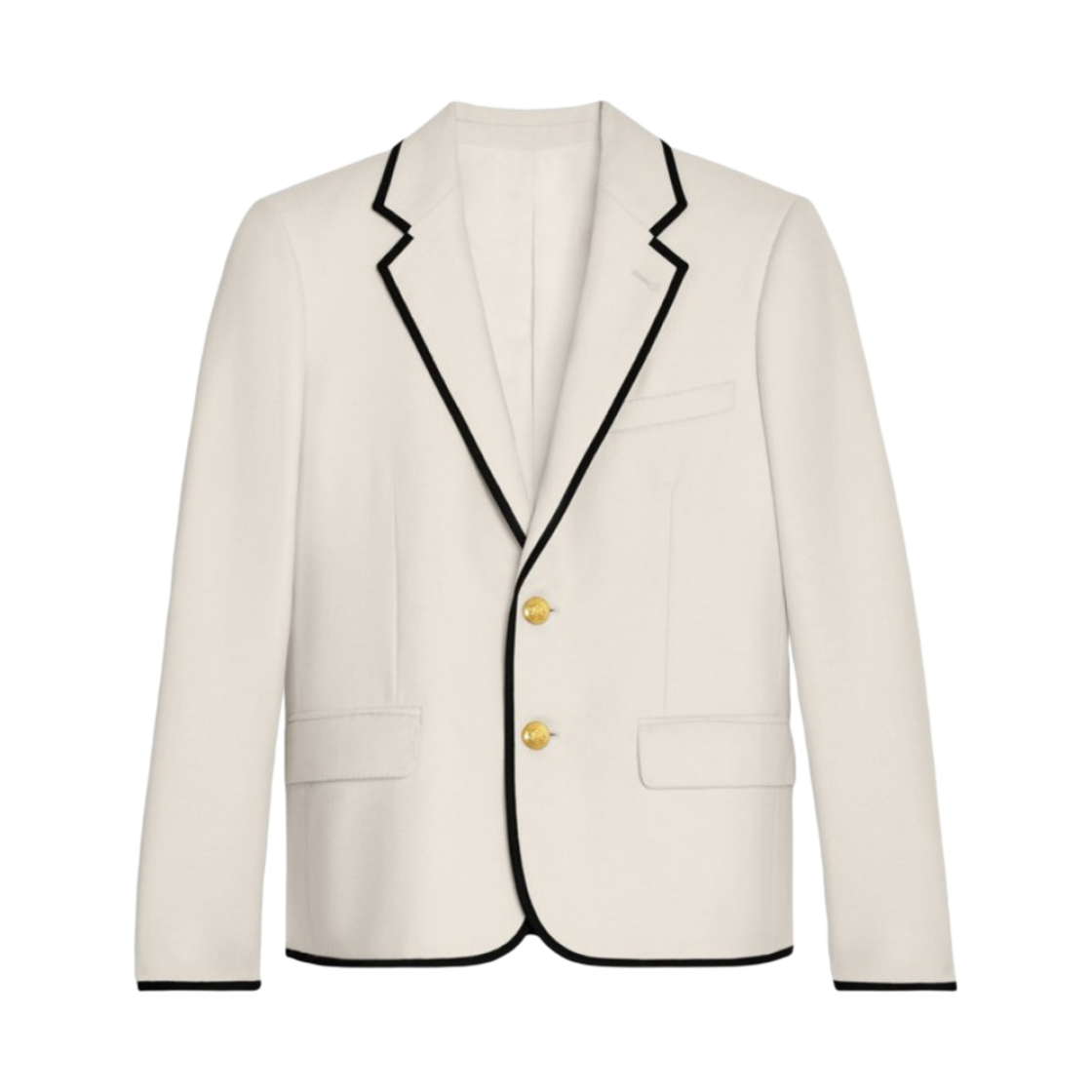 (W) 셀린느 숏 자켓 캐시미어 플란넬 오프 화이트((W) Celine Short Jacket in Cashmere Flannel Off White) - 1