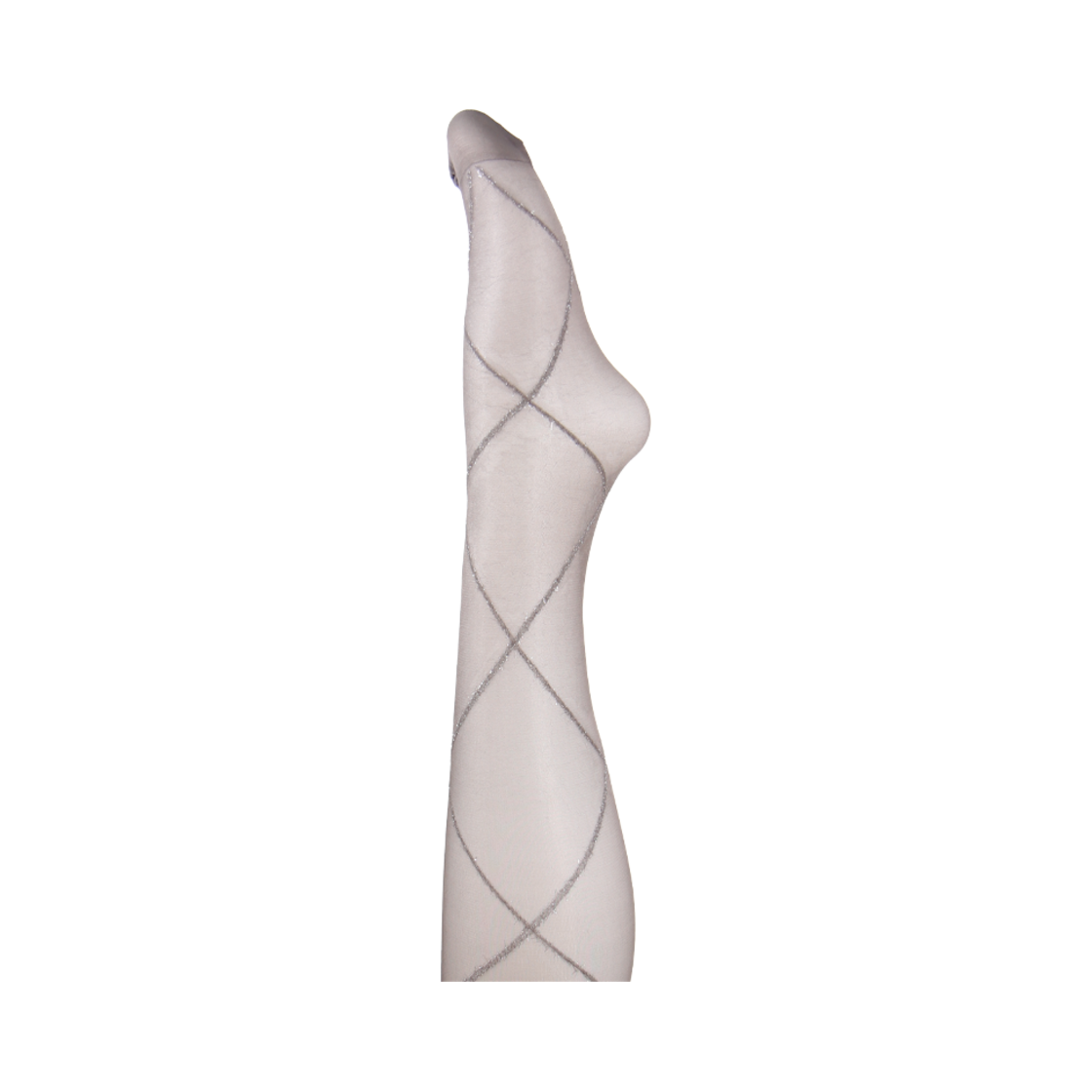 L0000104 Onnitella Glittery Cross Line Tights Gray
