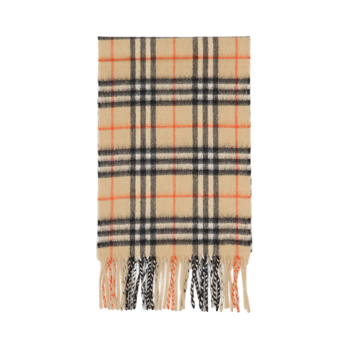 8089369 (Kids) Burberry Check Cashmere Muffler Beige