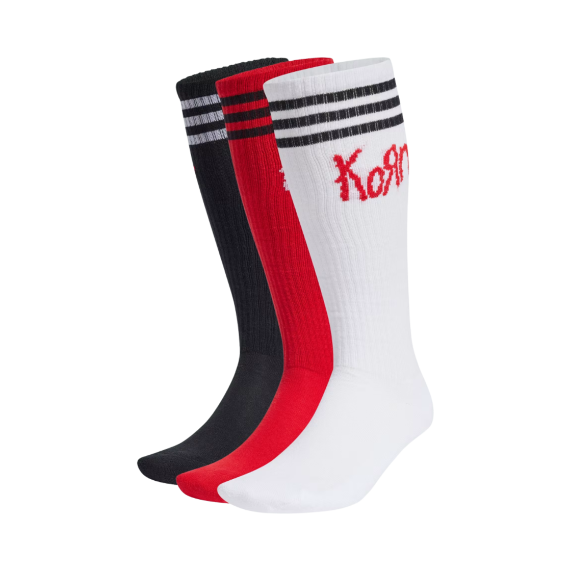 아디다스 x 콘 삭스 화이트 블랙(Adidas x KoRn Socks White Black)