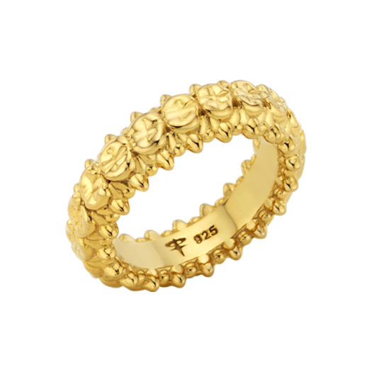 TEETH-N087 Teeth Petal Ring Gold