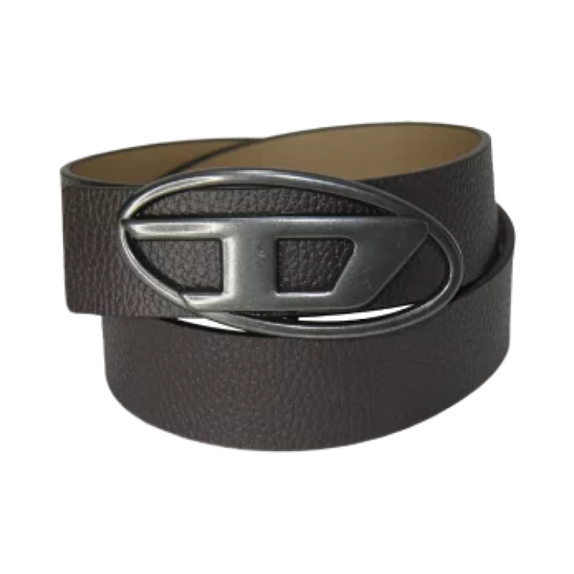 X08884P3647-T2089 Diesel B-1DR Reversible Leather Belt Dark Brown