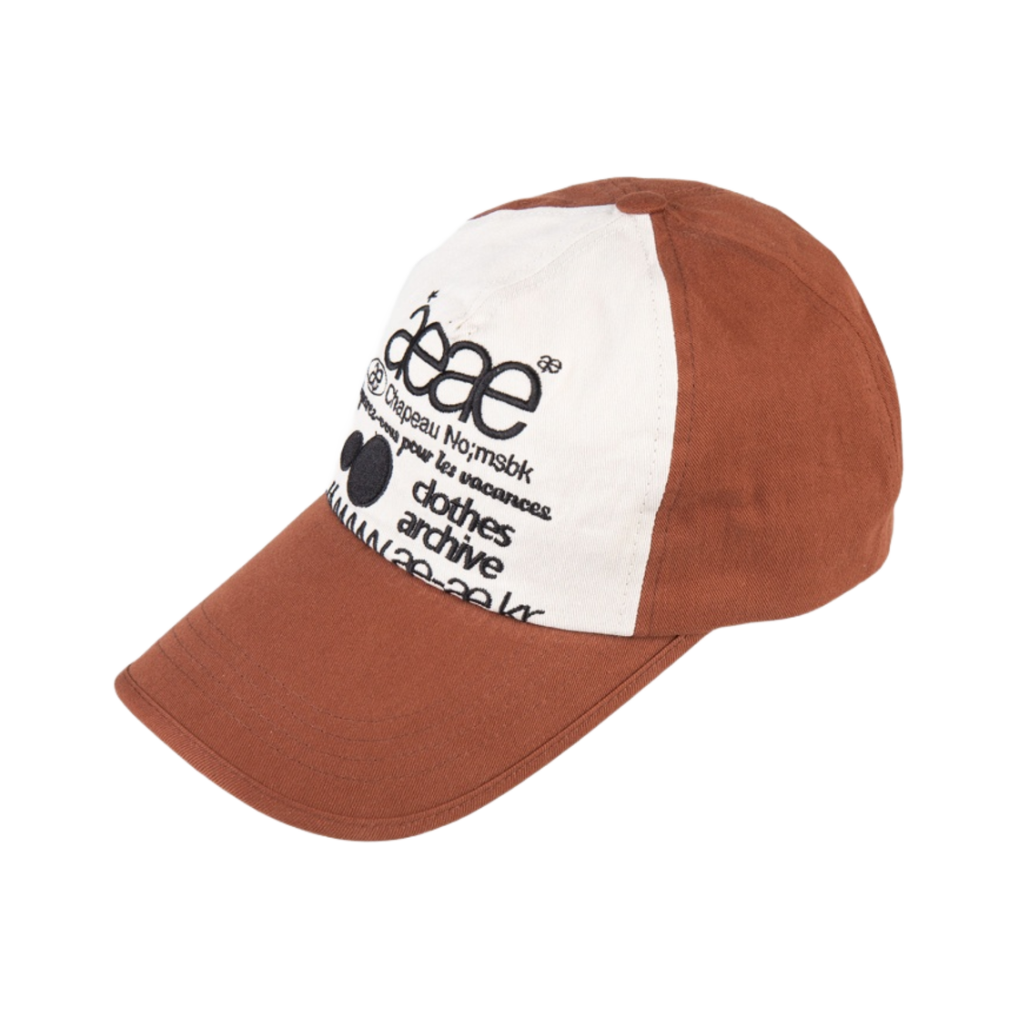 에이에이 웹 로고 5 패널 캡 브라운 블랙(Aeae Web Logo 5 Pannel Cap Brown Black) - 2