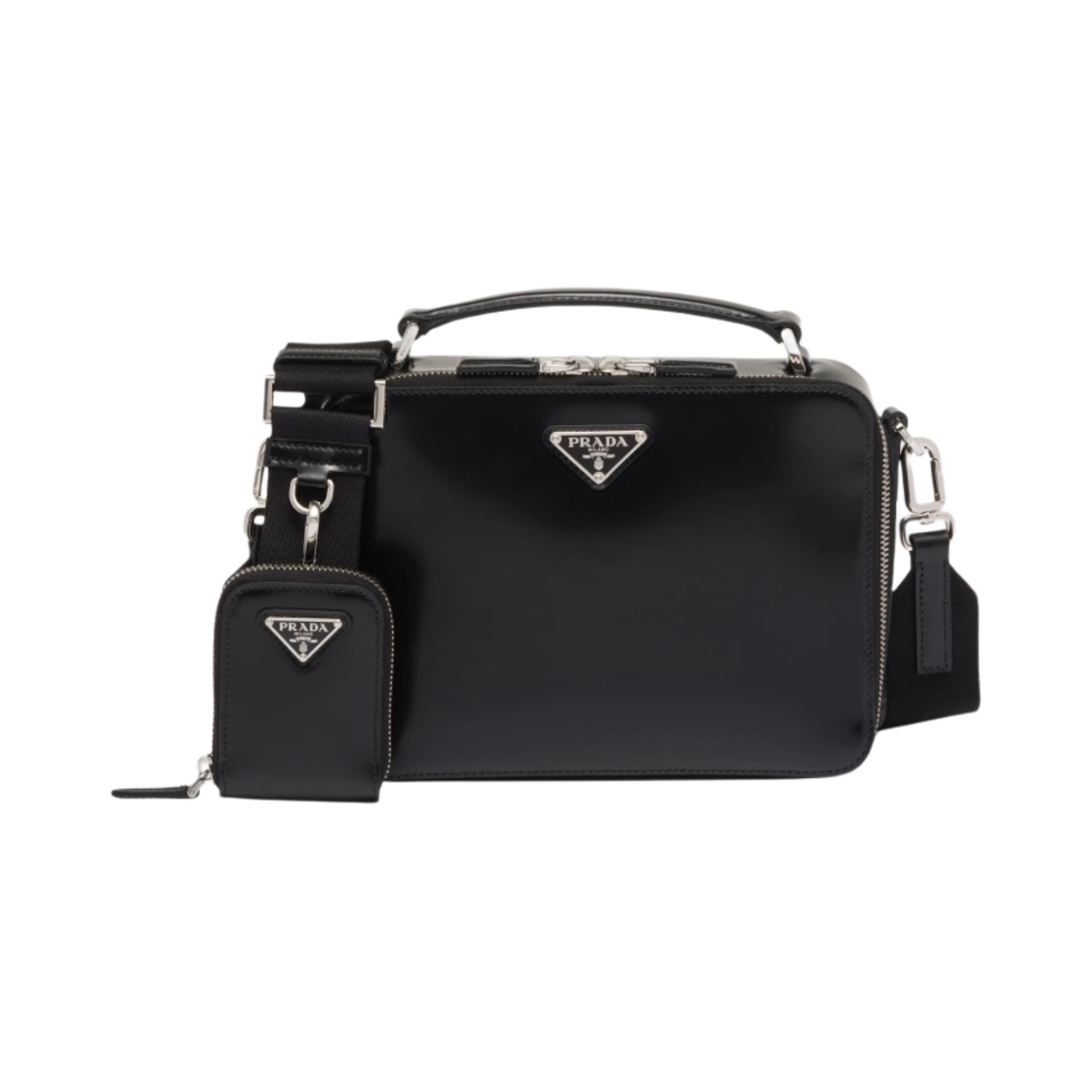 프라다 브러쉬드 레더 브리크 백 블랙(Prada Brushed Leather Brique Bag Black) - 1