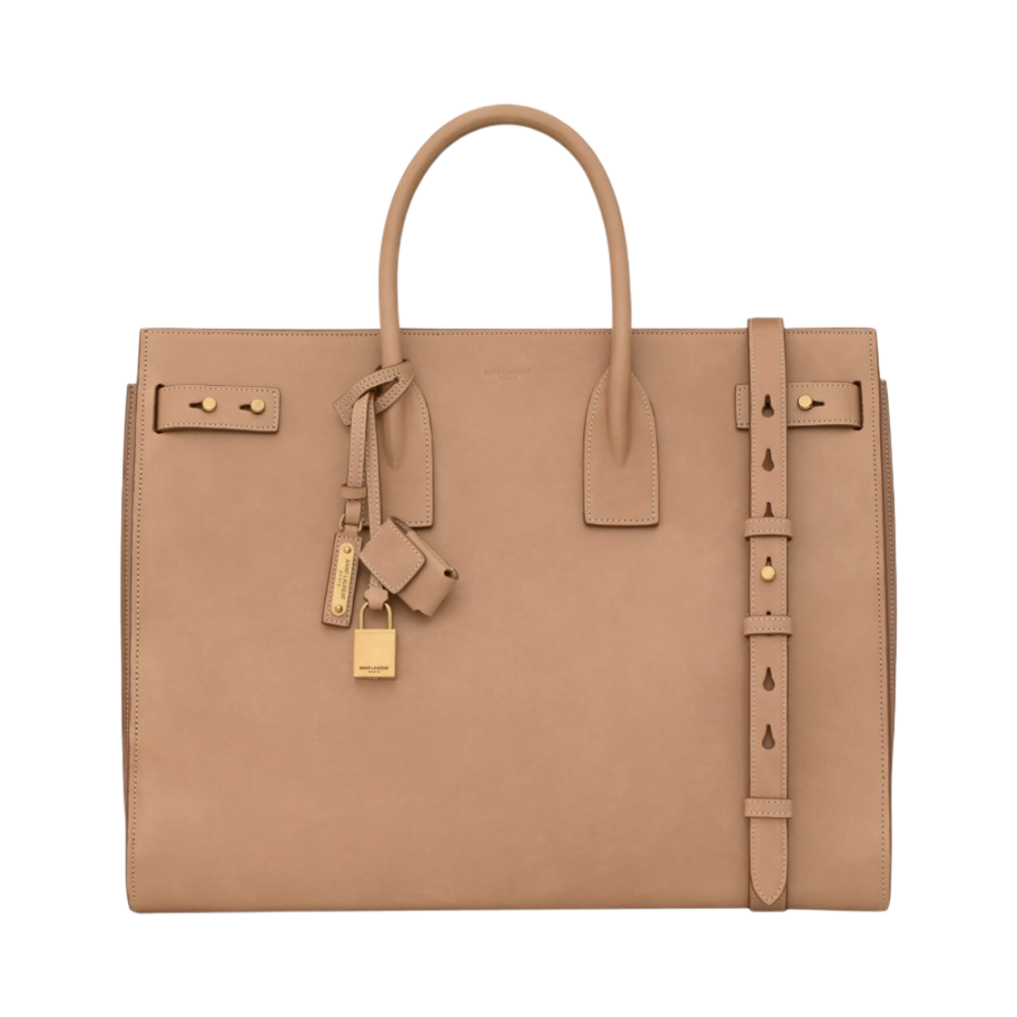 생로랑 삭 드 주르 씬 라지 베지터블 탠 레더 브라운 골드(Saint Laurent Sac De Jour Thin Large In Vegetable-Tanned Leather Brown Gold) - 1