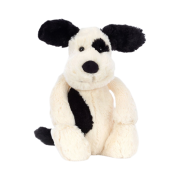 Jellycat Bashful Puppy Medium Black Cream