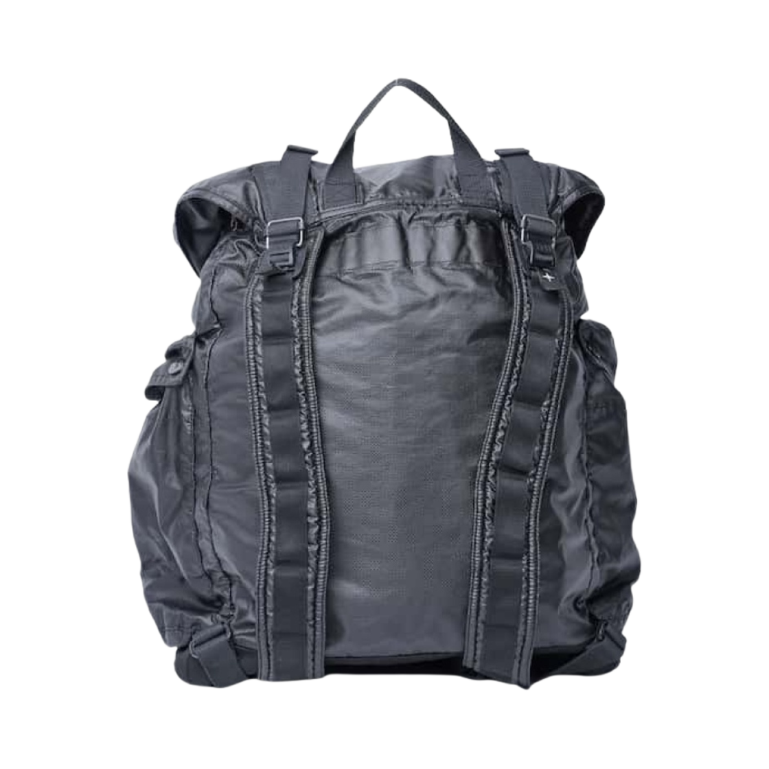 스톤 아일랜드 90370 무솔라 고마타 캔버스 가먼트 다이드 백팩 블랙 - 21FW(Stone Island 90370 Mussola Gommata Canvas Garment Dyed Backpack Black - 21FW) - 3