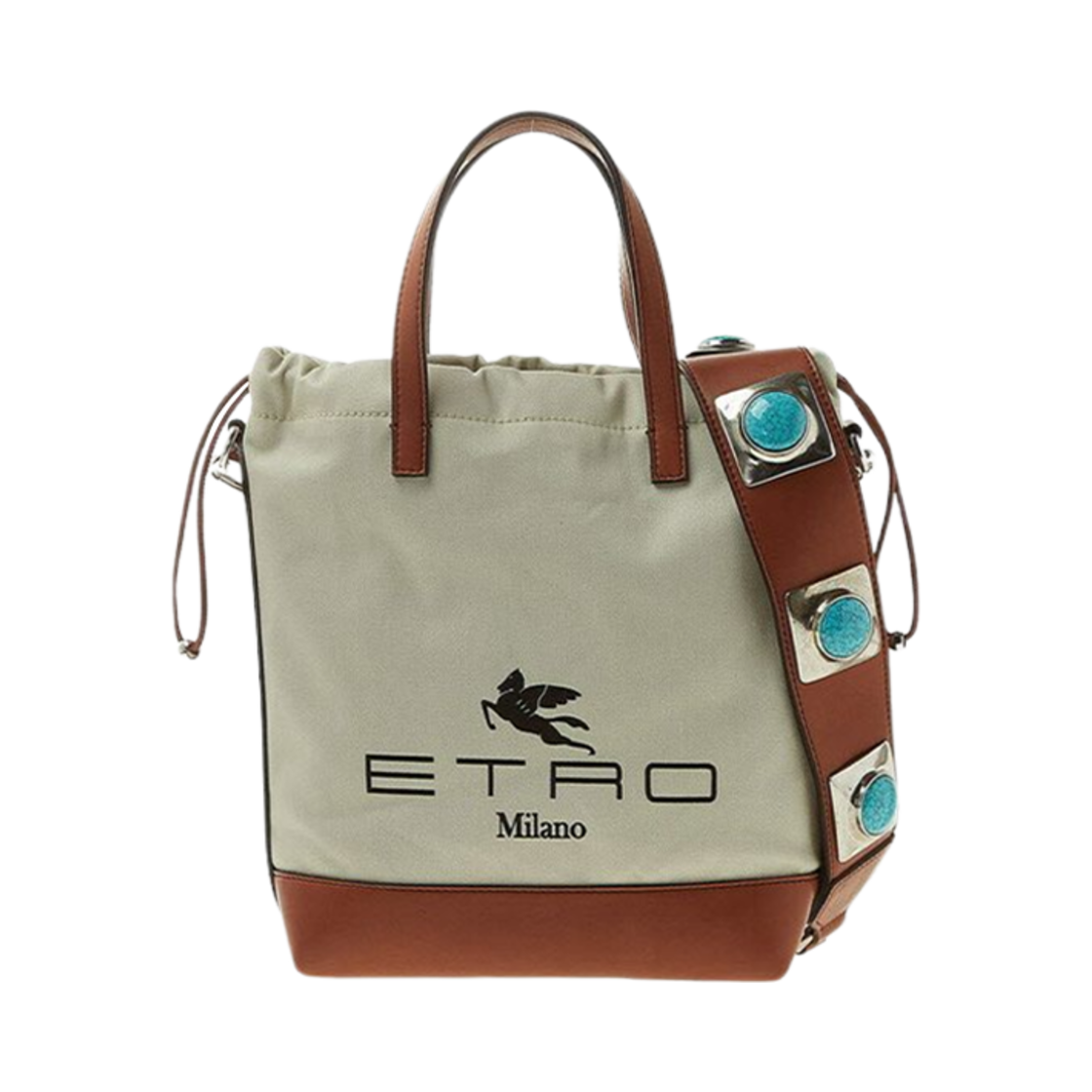 에트로 코튼 버킷백 베이지 브라운(Etro Cotton Bucket Bag Beige Brown)