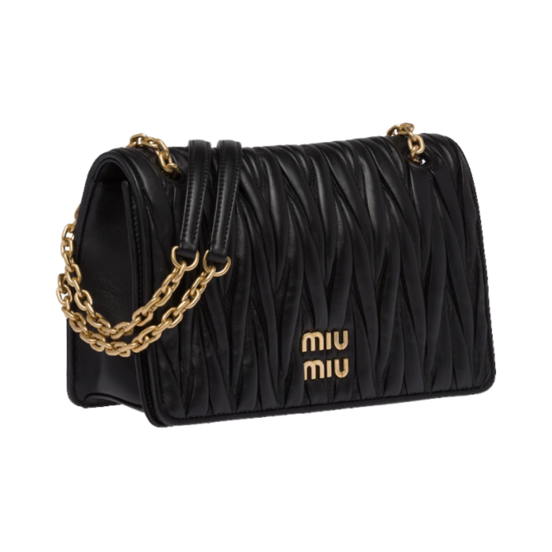 미우 미우 마틀라세 나파 레더 백 블랙(Miu Miu Matelasse Nappa Leather Bag Black) - 2