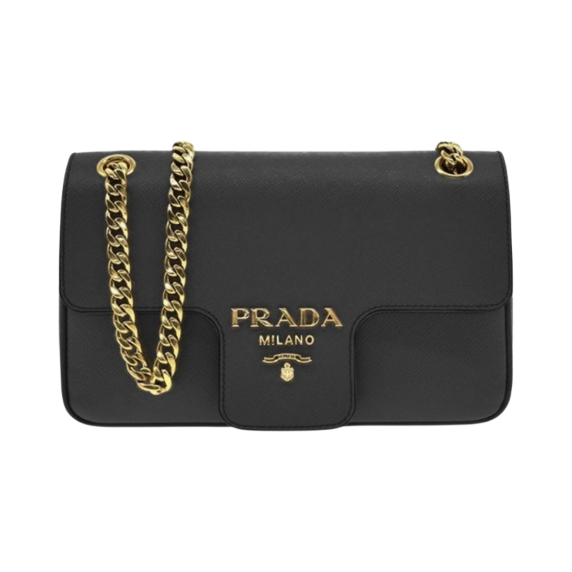 프라다 사피아노 레더 체인 숄더백 블랙(Prada Saffiano Leather Chain Shoulder Bag Black) - 1