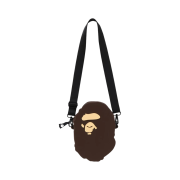 BAPE Ape Head Silicon Shoulder Bag Brown
