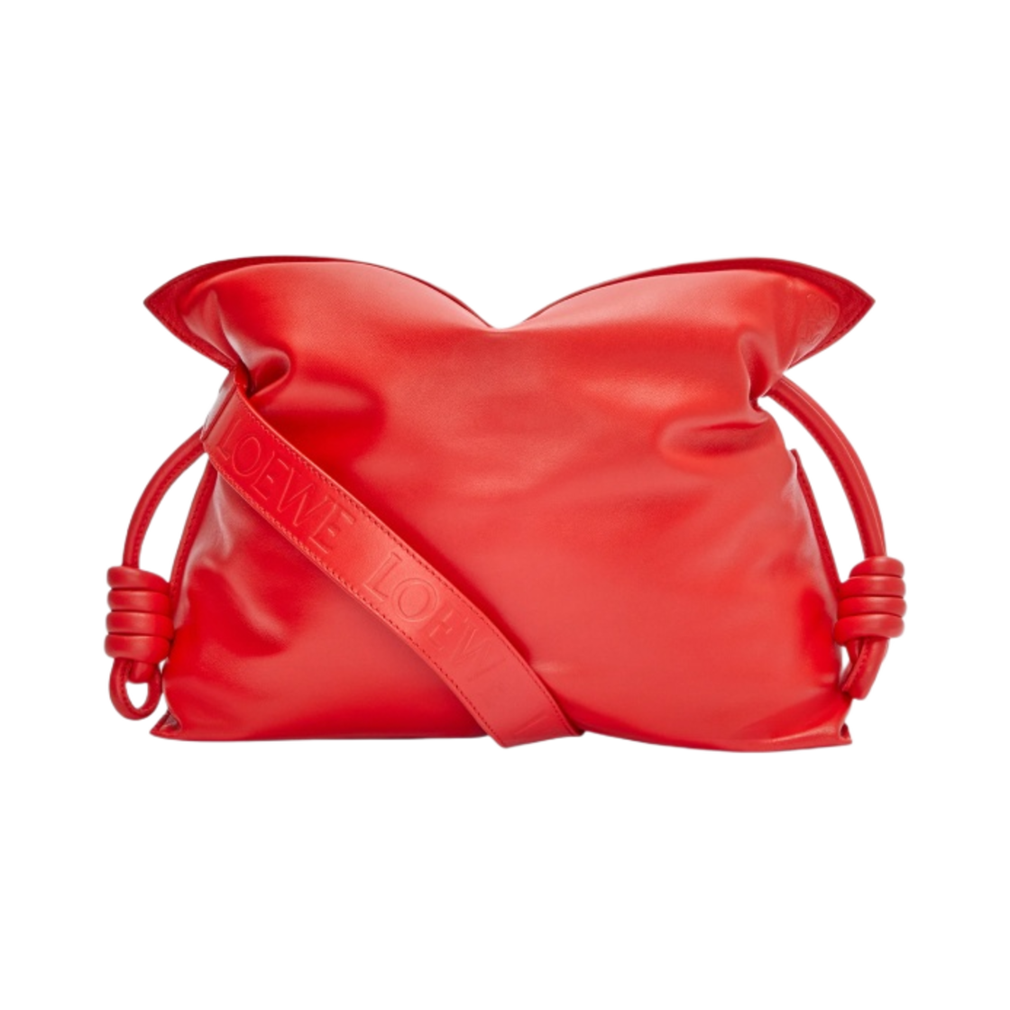 로에베 퍼퍼 플라멩코 클러치 샤이니 나파 램스킨 립스틱(Loewe Puffer Flamenco Clutch in Shiny Nappa Lambskin Lipstick) - 1