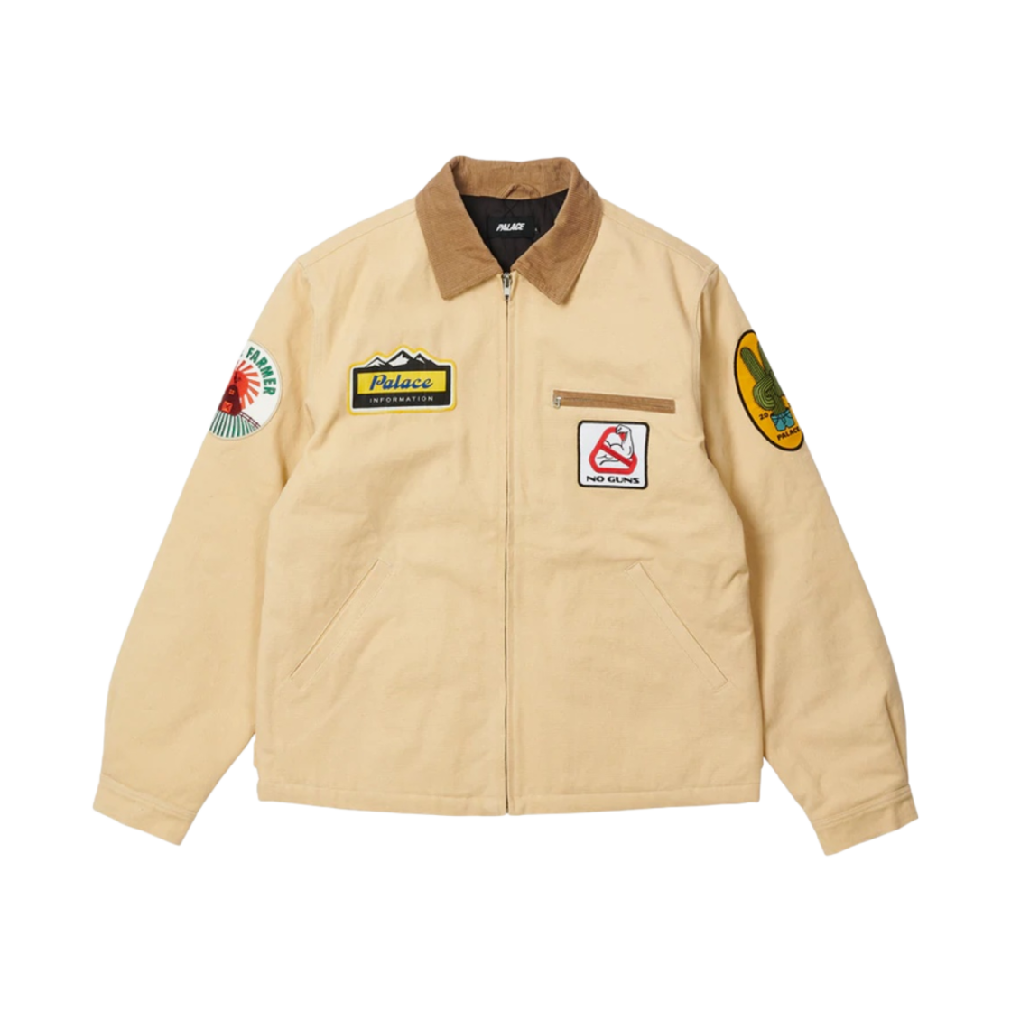 팔라스 배지 워크 자켓 샌드 - 22SS