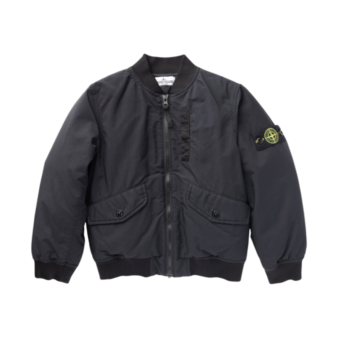 (키즈) 스톤 아일랜드 41236 나일론 봄버 자켓 블랙 - 22FW((Kids) Stone Island 41236 Nylon Bomber Jacket Black - 22FW) - 1