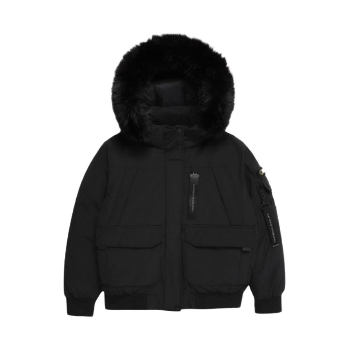 (W) 내셔널 지오그래픽 타루가 퍼 트리밍 후디 구스 다운 점퍼 카본 블랙((W) National Geographic Taruga Fur Trim Hood Goose Down Jumper Carbon Black)