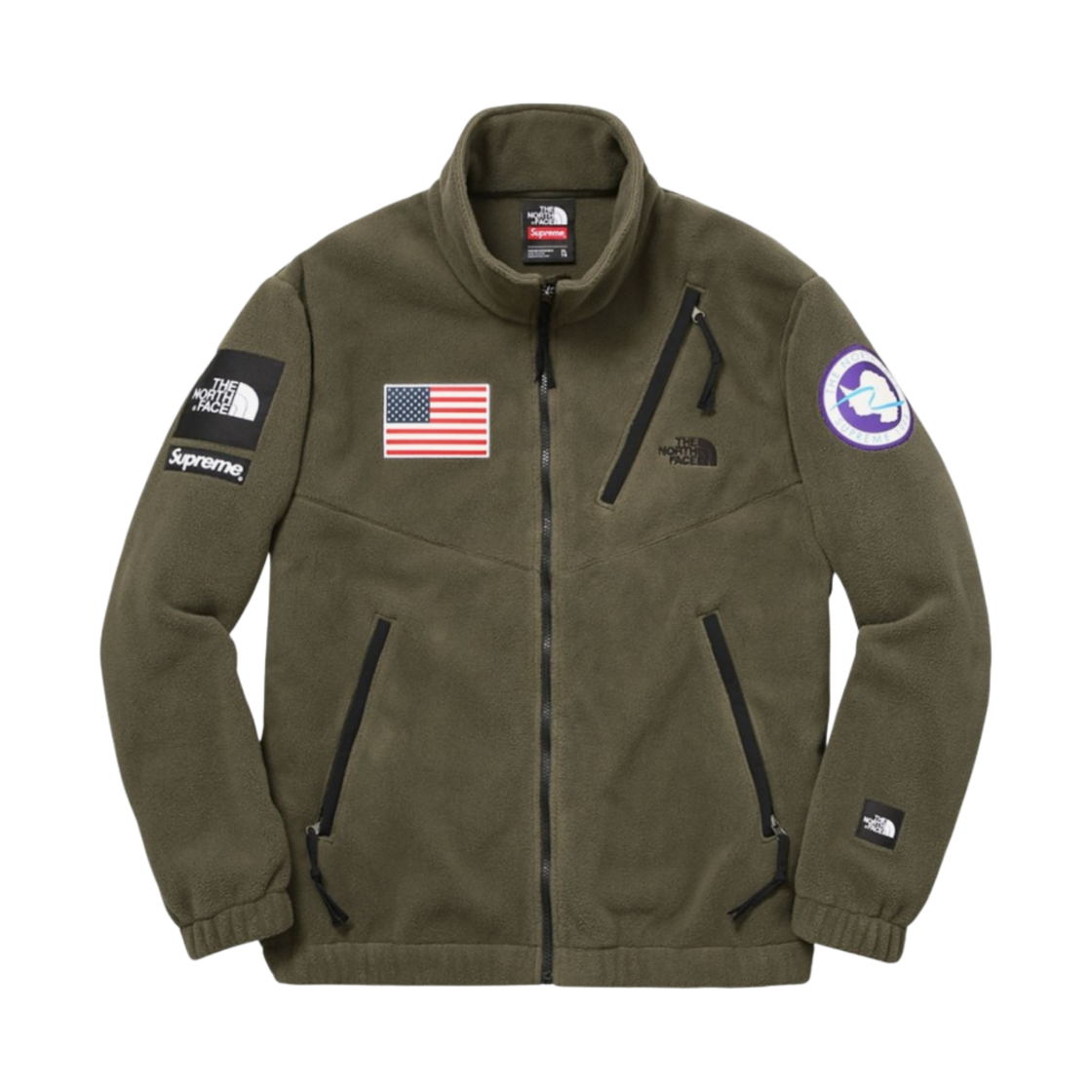 슈프림 x 노스페이스 트랜스 안타티카 익스페디션 플리스 자켓 올리브 - 17SS(Supreme x The North Face Trans Antarctica Expedition Fleece Jacket Olive - 17SS)