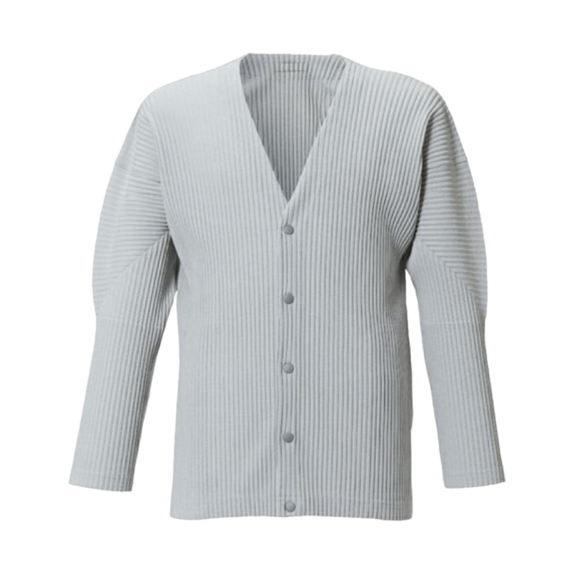 JL141 Homme Plisse Issey Miyake Basics Cardigan Light Grey