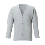 Homme Plisse Issey Miyake Basics Cardigan Light Grey