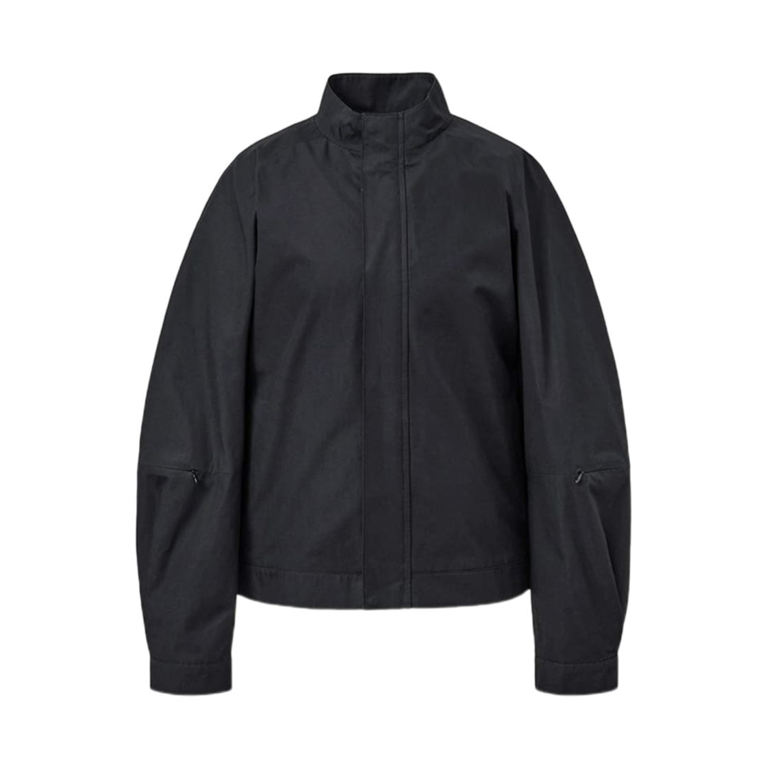 KM5BJABAM02BK Amomento Raglan Cotton Zip Jumper Black - 25SS