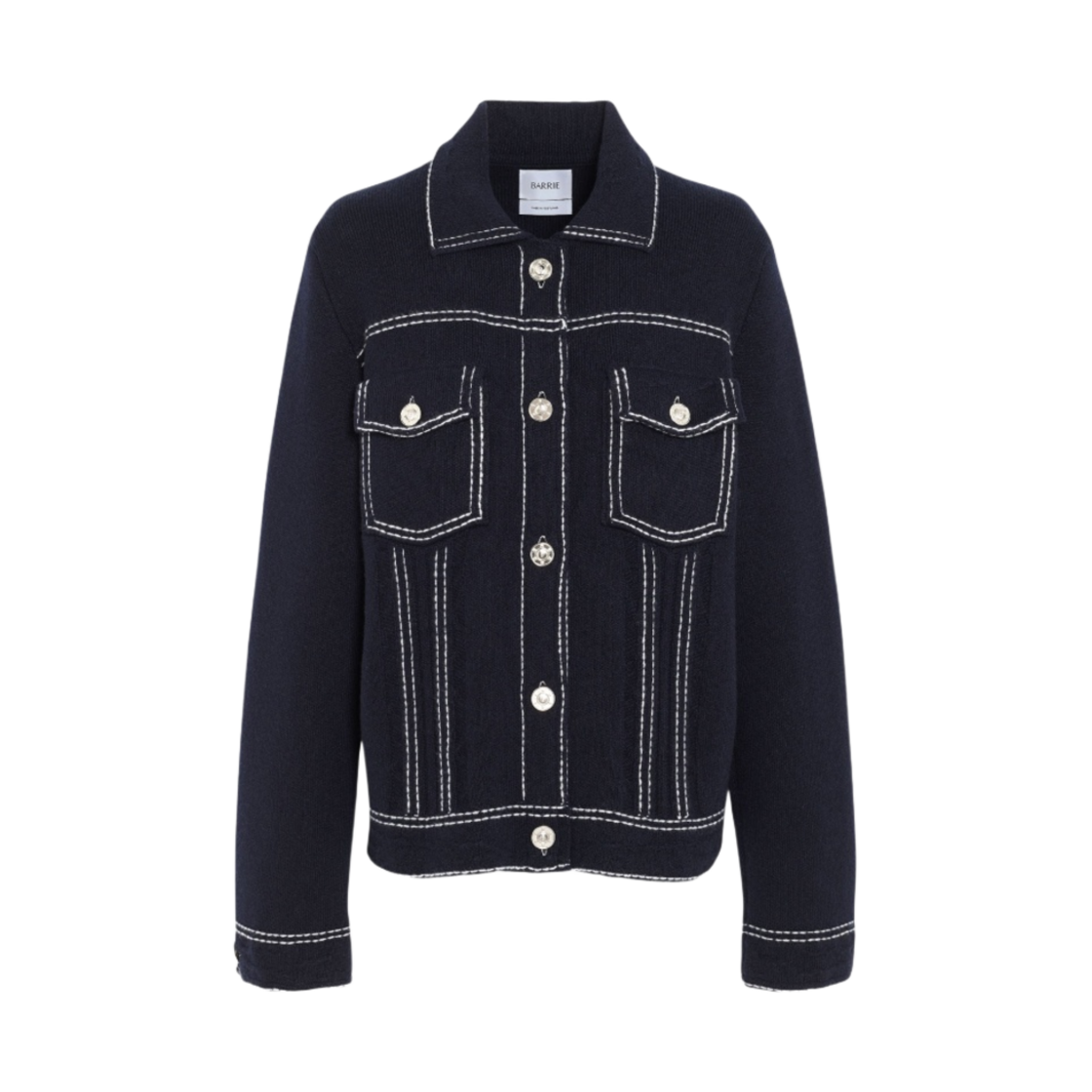 (W) 배리 데님 레귤러 캐시미어 코튼 자켓 네로 네이비 니베우스((W) Barrie Denim Regular Cashmere Cotton Jacket Nero Navy Niveous)