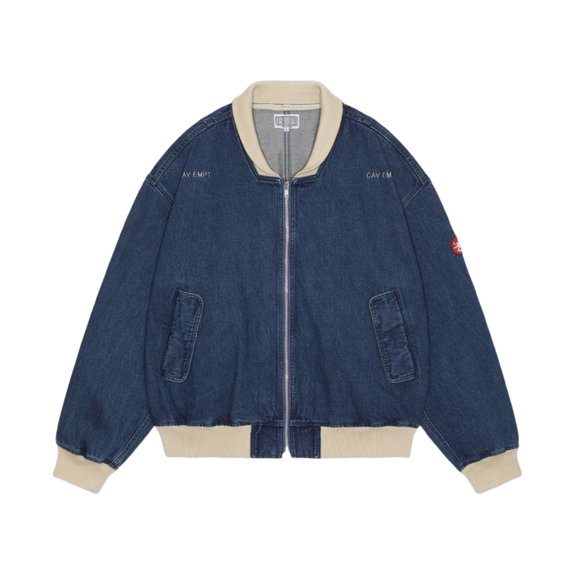 - Cav Empt Washed Denim Zip Jacket Blue - 24SS