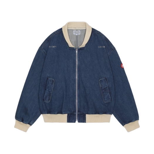Cav Empt Washed Denim Zip Jacket Blue - 24SS