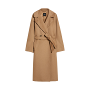 (W) Weekend Max Mara Resina Wool Coat Camel