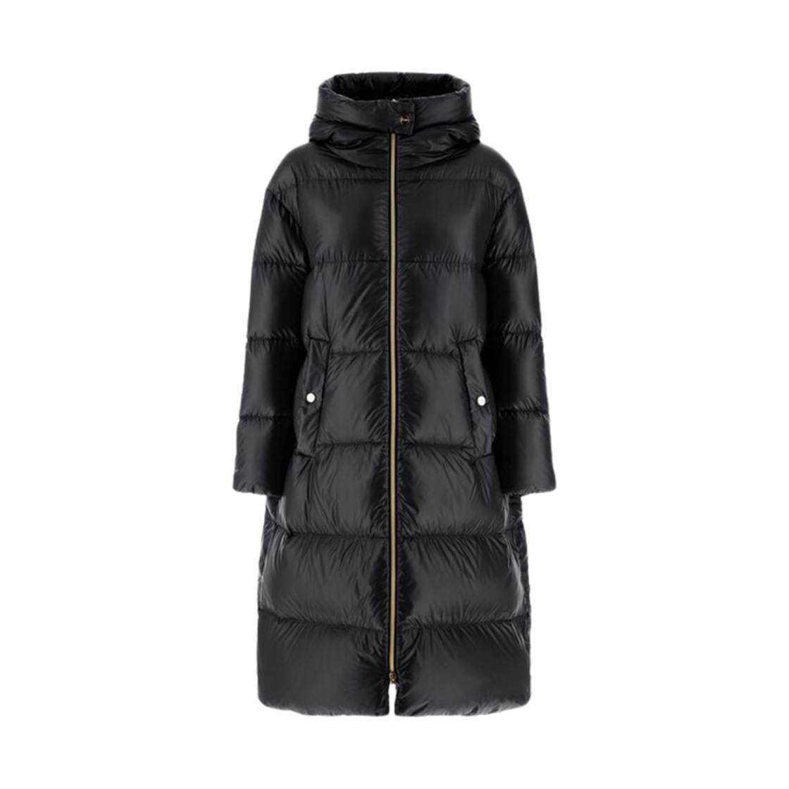 PI001519D-12017Z-9300 (W) Herno Parka In Nylon Ultralight Black