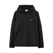 Burberry Oak Leaf Crest Nylon Hooded Jacket Black
