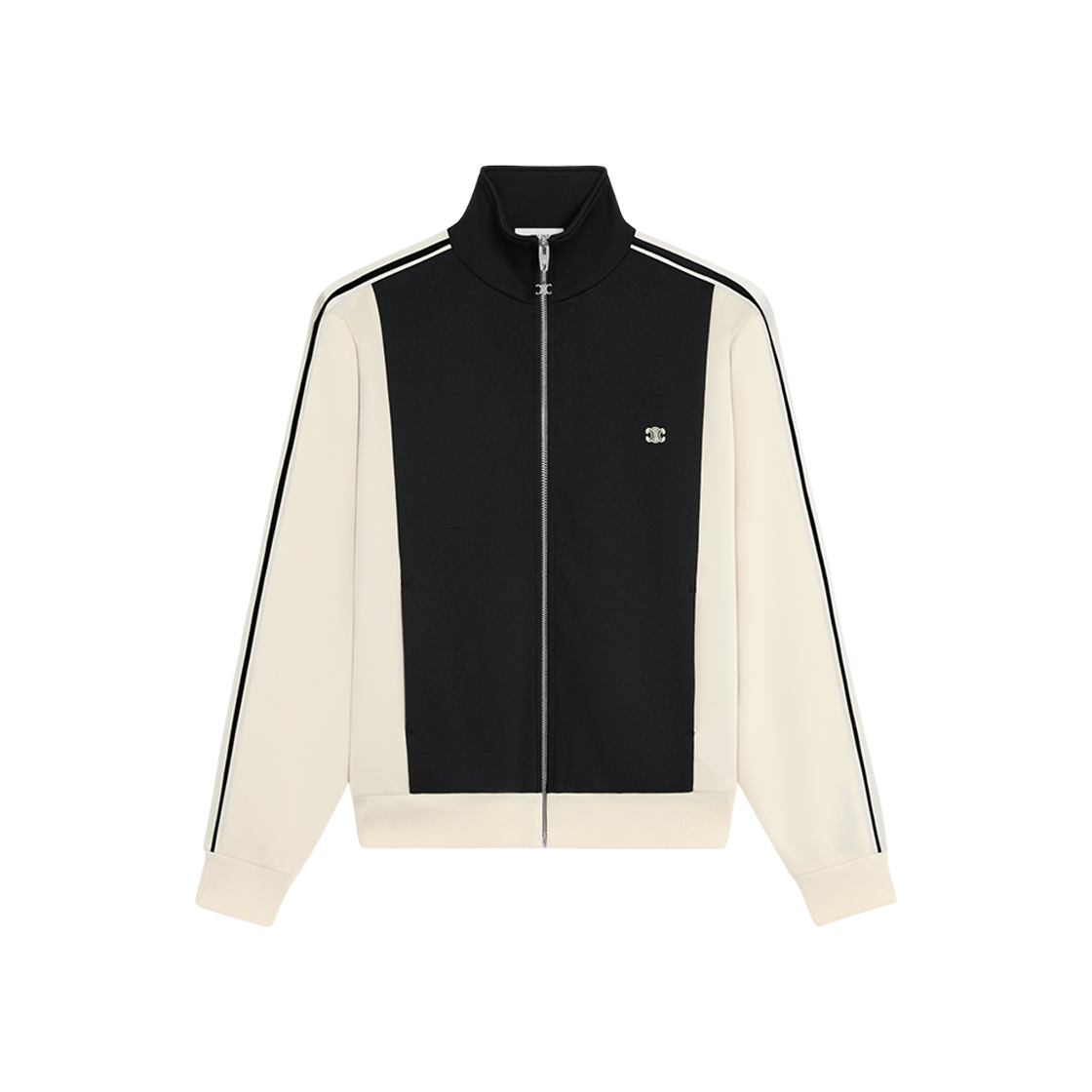 RV0RO121O-38AW Celine Tracksuit Jacket in Double Face Jersey Black White