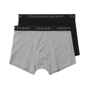 Thisisneverthat x Farah Boxer Briefs Black Grey (2 Pack)