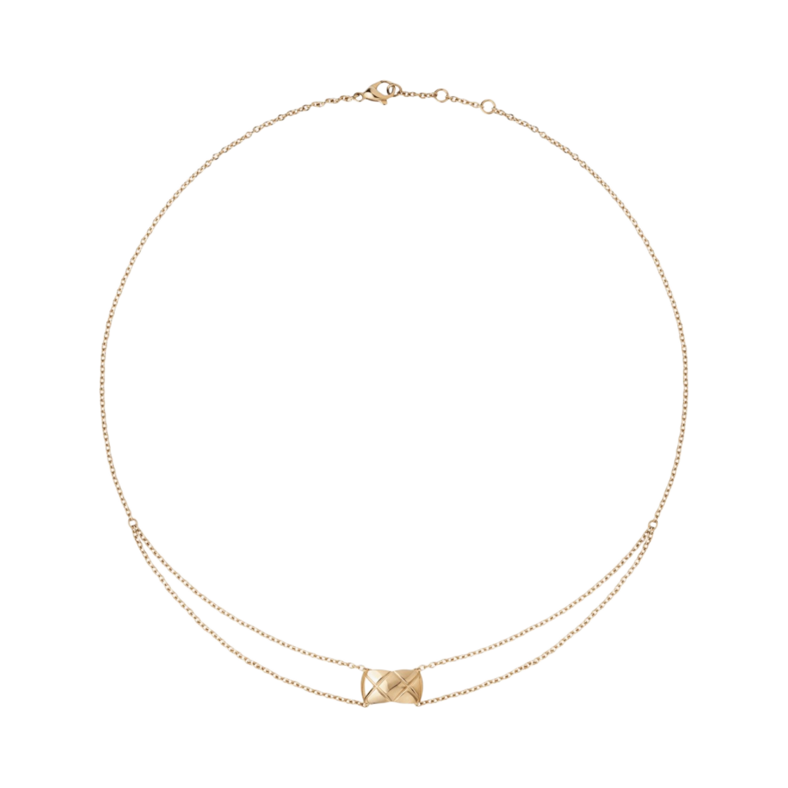 (W) 샤넬 코코 크러쉬 네클리스 퀼티드 모티프 & 18K 베이지 골드((W) Chanel Coco Crush Necklace Quilted Motif & 18K Beige Gold) - 1