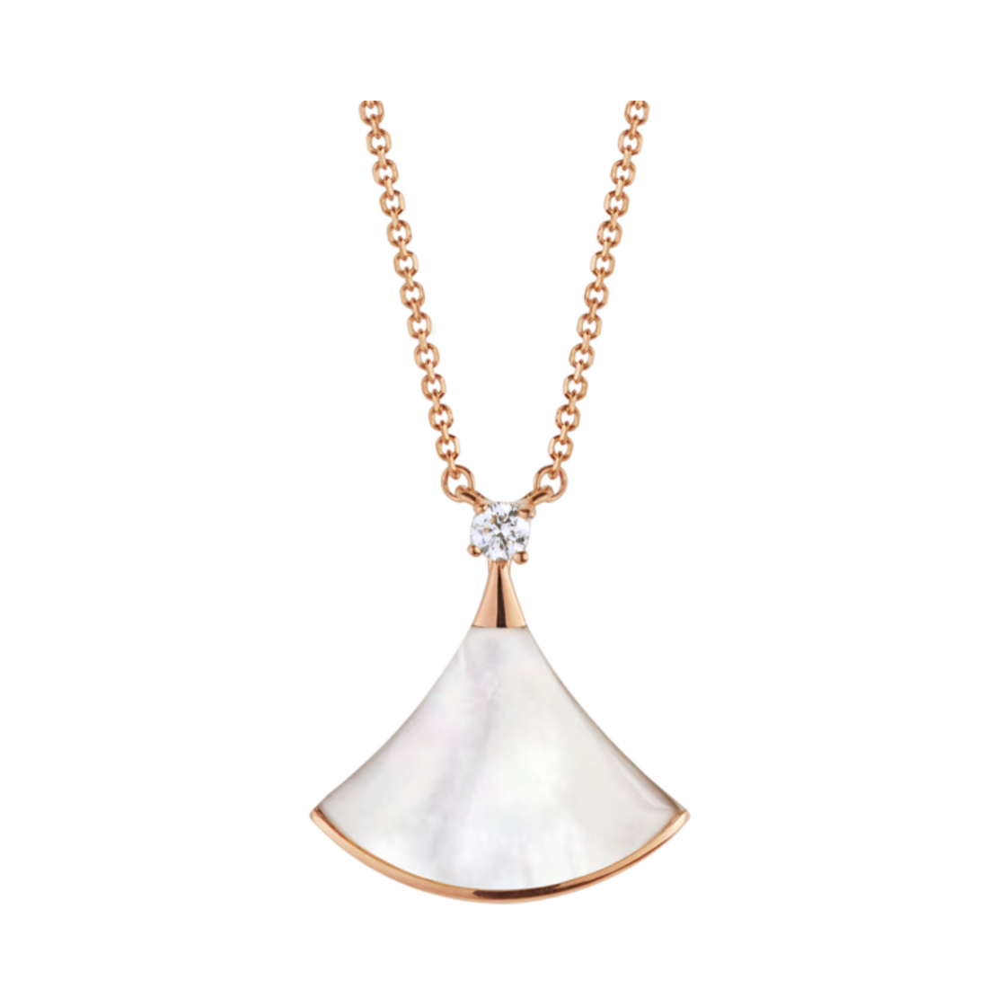 350062 Bulgari Divas Dream Necklace Rose Gold Mother of Pearl Diamond