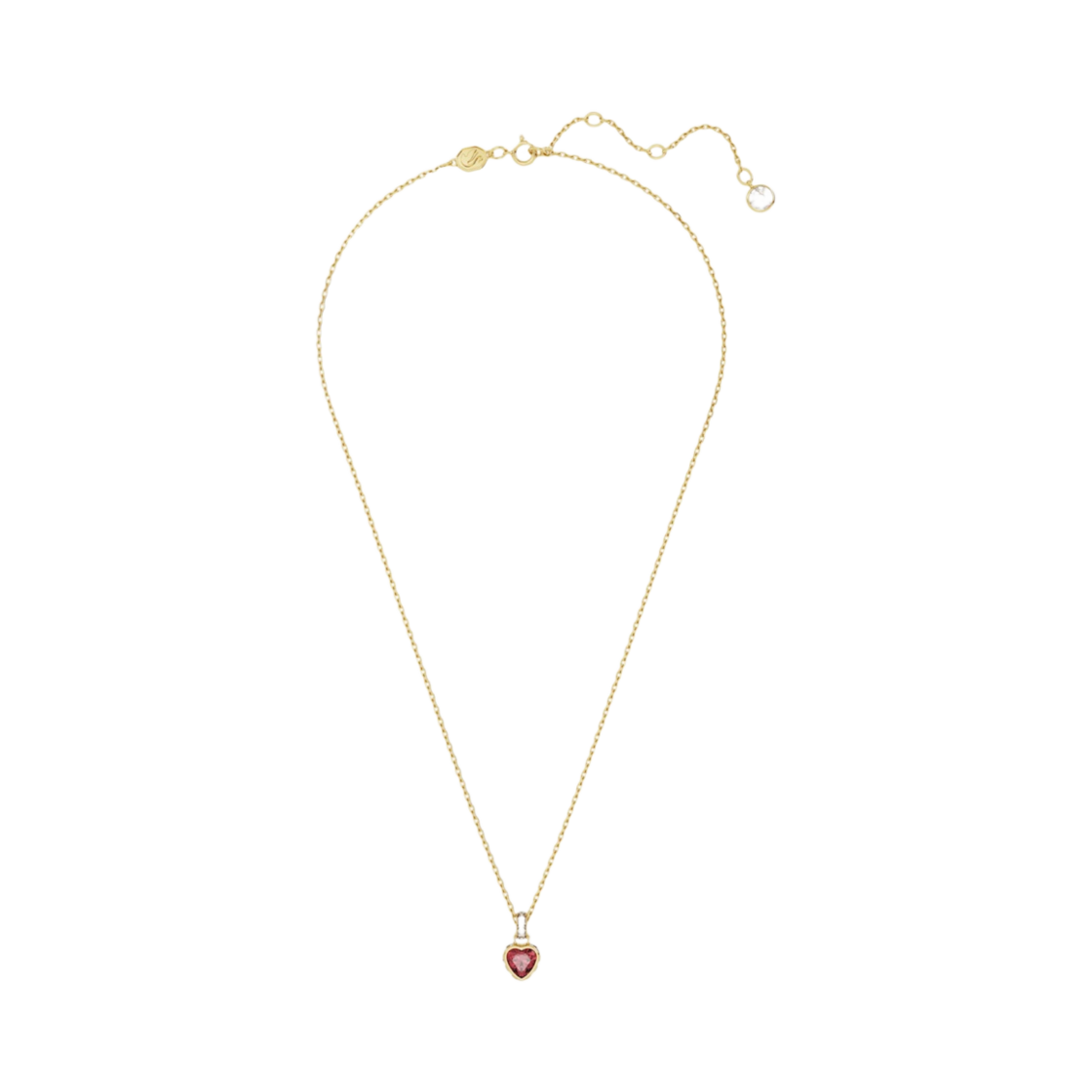 5648750 (W) Swarovski Stilla Pendant Heart Red Gold Plated