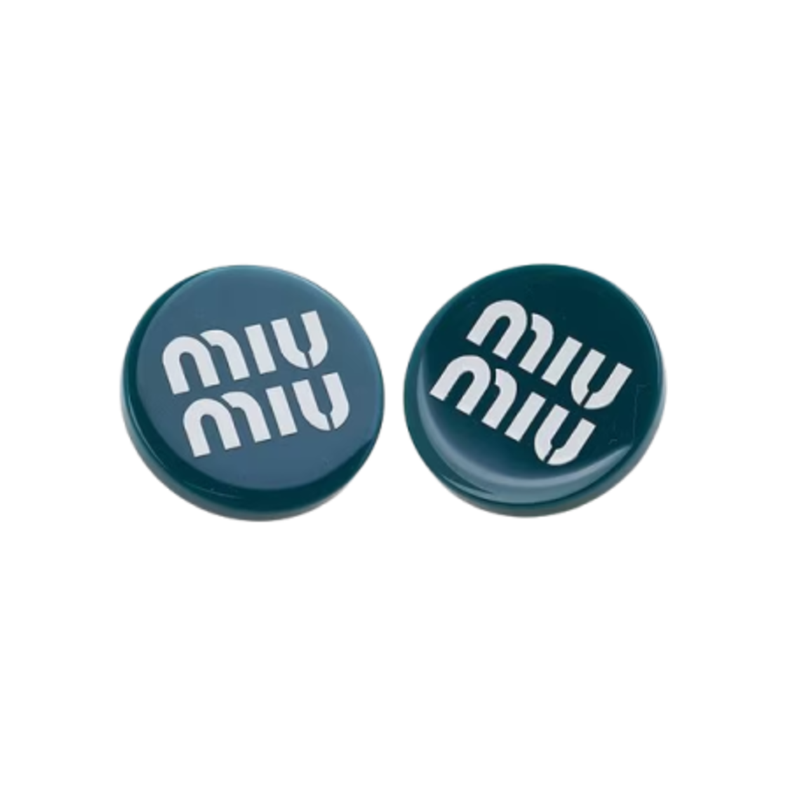 5IO063-2F8O-F0NQE (W) Miu Miu Plexiglas Earrings Green White